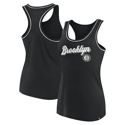 Fanatics Brooklyn Nets Wordmark Logo Racerback Tank Top