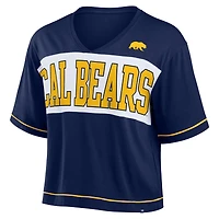 Fanatics Cal Bears Home Team Bold Fashion Modest V-Neck Cropped T-Shirt