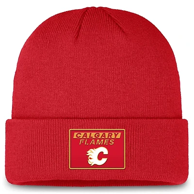 Fanatics Calgary Flames Authentic Pro Cuffed Knit Hat
