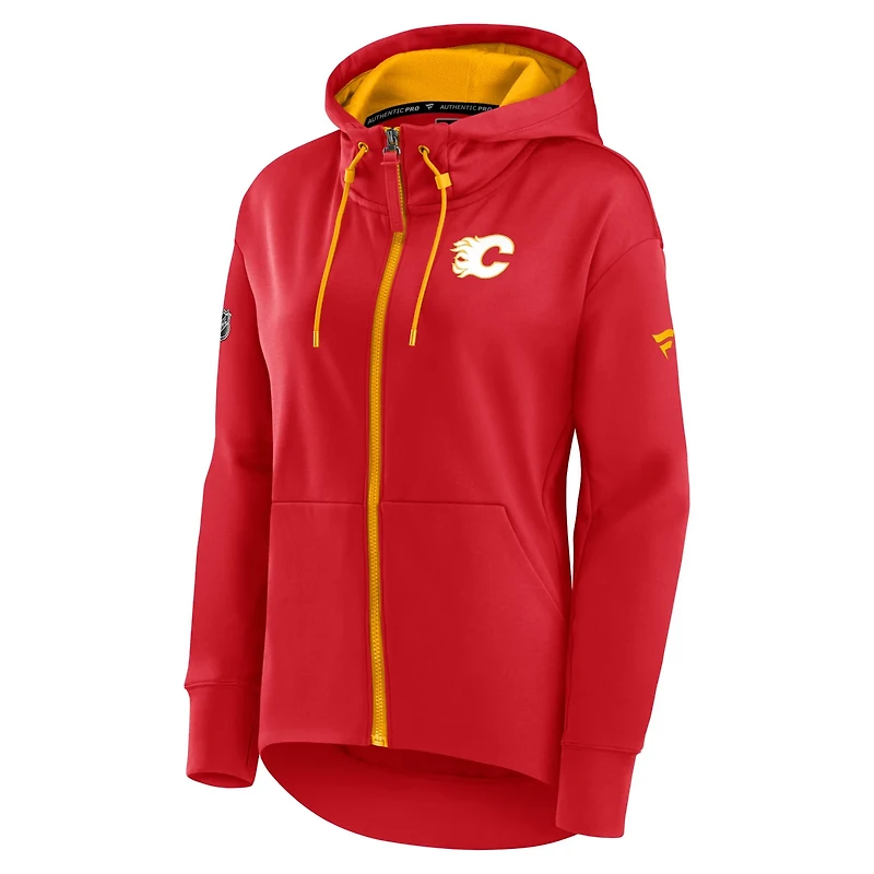 Fanatics Calgary Flames Authentic Pro Rink Full-Zip Hoodie