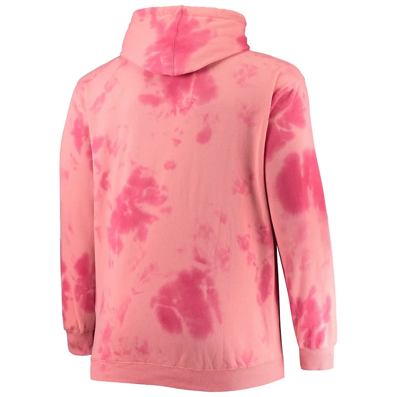 Fanatics Chicago Bulls Big  Tall Wordmark Cloud Dye Pullover Hoodie