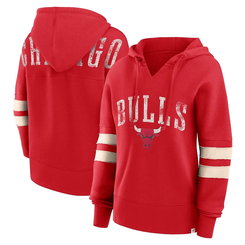 Fanatics Chicago Bulls Bold Move Dolman V-Neck High Hip Hoodie