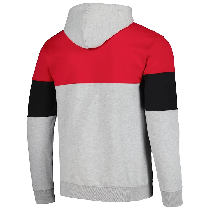 Fanatics Chicago Bulls Contrast Pieced Pullover Hoodie