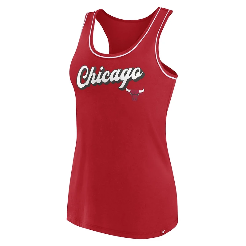 Fanatics Chicago Bulls Wordmark Logo Racerback Tank Top