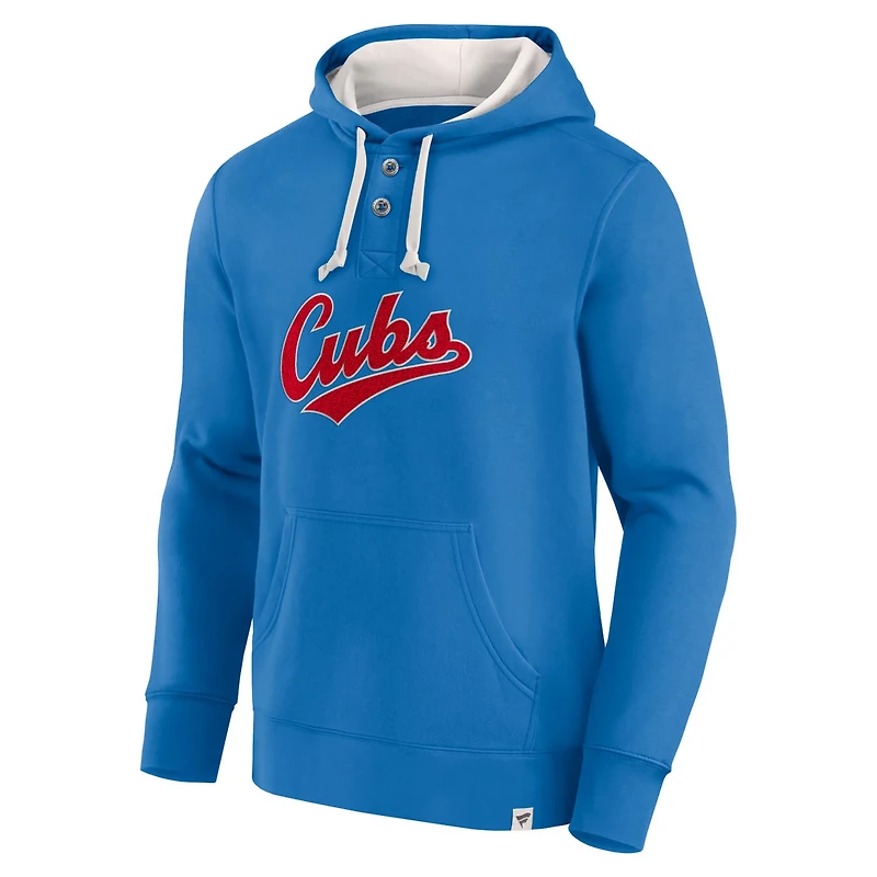 Fanatics Chicago Cubs Plan for Adversity Henley Fleece Pullover Hoodie