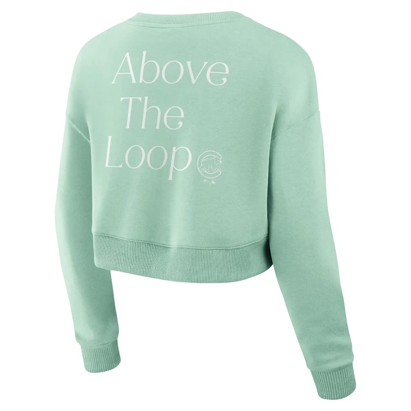 Fanatics Chicago Cubs Relax Studio Cropped Pullover Sweatshirt