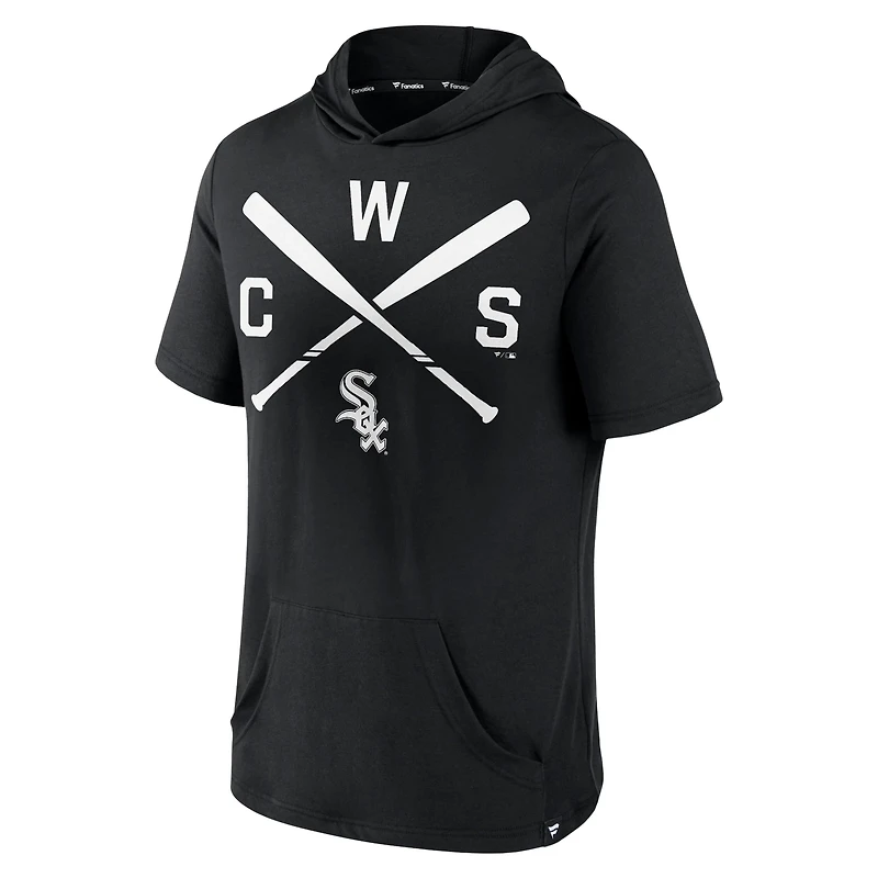 Fanatics Chicago White Sox Iconic Rebel Short Sleeve Pullover Hoodie