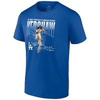 Fanatics Clayton Kershaw Los Angeles Dodgers Most Strikeouts T-Shirt