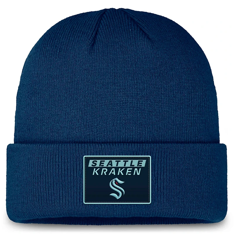 Fanatics Deep Sea Seattle Kraken Authentic Pro Cuffed Knit Hat