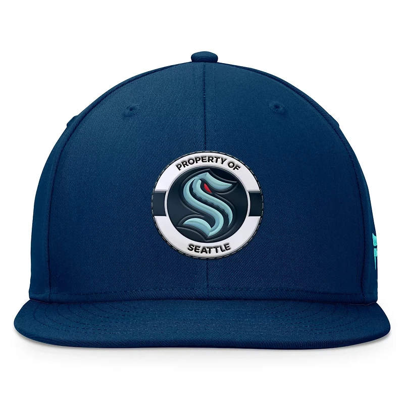 Fanatics Deep Sea Seattle Kraken Authentic Pro Training Camp Snapback Hat