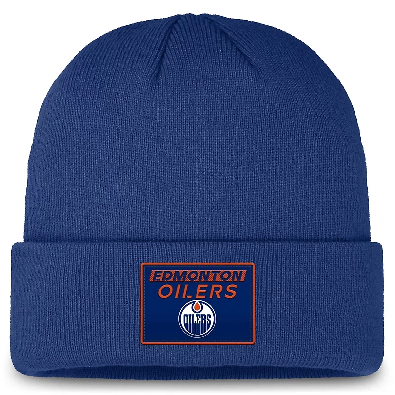 Fanatics Edmonton Oilers Authentic Pro Cuffed Knit Hat
