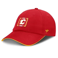 Fanatics Gold Calgary Flames Authentic Pro Ripstop Adjustable Hat