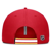 Fanatics Gold Calgary Flames Authentic Pro Ripstop Adjustable Hat