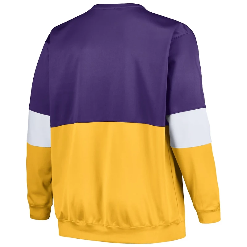 Fanatics Gold Los Angeles Lakers Big  Tall Split Pullover Sweatshirt