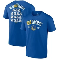 Fanatics Golden State Warriors 2022 NBA Finals Champions Final Buzzer Jersey Roster T-Shirt