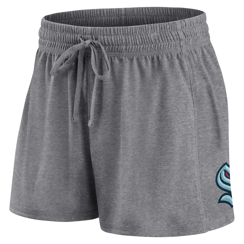 Fanatics /Gray Seattle Kraken Script T-Shirt  Shorts Set