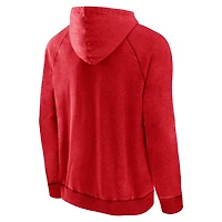 Fanatics Heather Chicago Bulls Foul Trouble Snow Wash Raglan Pullover Hoodie