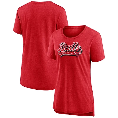 Fanatics Heather Chicago Bulls League Leader Tri-Blend T-Shirt