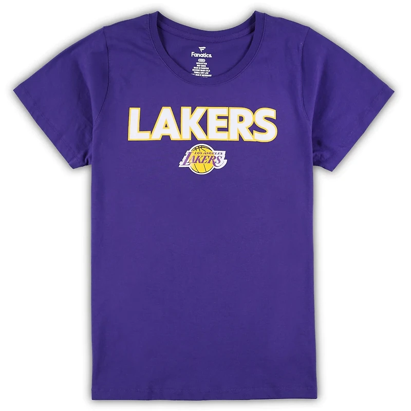 Fanatics /Heather Gray Los Angeles Lakers Plus T-Shirt  Shorts Combo Set