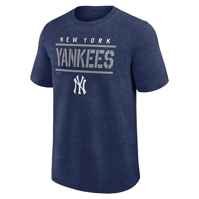 Fanatics Heather New York Yankees Top Notch T-Shirt