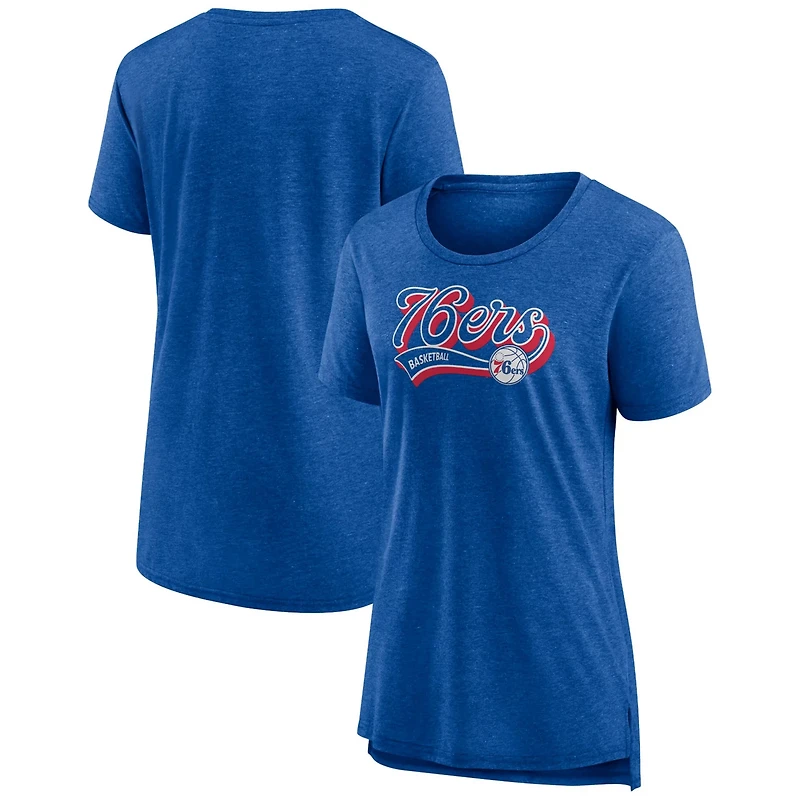 Fanatics Heather Philadelphia 76ers League Leader Tri-Blend T-Shirt