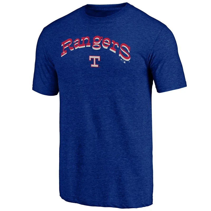 Fanatics Heather Texas Rangers Cooperstown Collection Series Sweep Tri-Blend T-Shirt