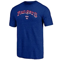 Fanatics Heather Texas Rangers Cooperstown Collection Series Sweep Tri-Blend T-Shirt