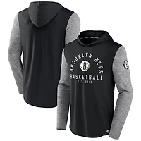 Fanatics /Heathered Charcoal Brooklyn Nets Deep Rotation Performance Pullover Hoodie
