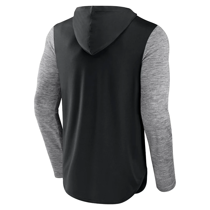 Fanatics /Heathered Charcoal Brooklyn Nets Deep Rotation Performance Pullover Hoodie