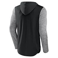 Fanatics /Heathered Charcoal Brooklyn Nets Deep Rotation Performance Pullover Hoodie