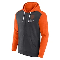 Fanatics Heathered Charcoal San Francisco Giants Blown Away Full-Zip Hoodie