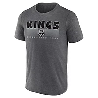 Fanatics Heathered Charcoal Los Angeles Kings Prodigy Performance T-Shirt