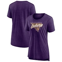 Fanatics Heathered Los Angeles Lakers True Classics Tri-Blend T-Shirt