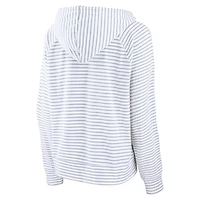 Fanatics Houston Astros Striped Fundamentals Notch Neck Pullover Hoodie