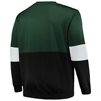 Fanatics Hunter /Black Milwaukee Bucks Big  Tall Split Pullover Sweatshirt