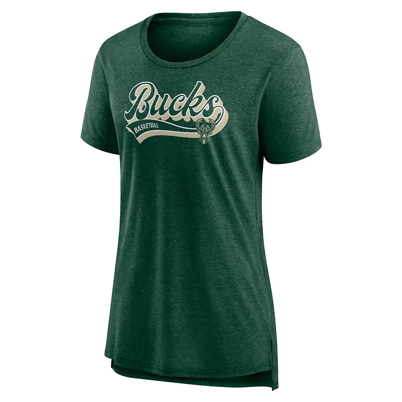 Fanatics Hunter Milwaukee Bucks League Leader Tri-Blend T-Shirt