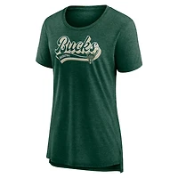 Fanatics Hunter Milwaukee Bucks League Leader Tri-Blend T-Shirt