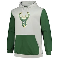 Fanatics Hunter /Silver Milwaukee Bucks Big  Tall Primary Arctic Pullover Hoodie