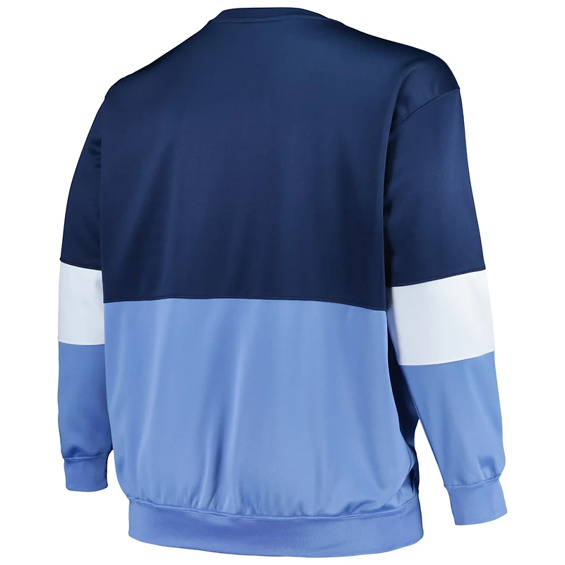 Fanatics /Light Blue Memphis Grizzlies Big  Tall Split Pullover Sweatshirt