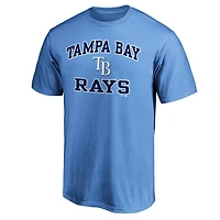 Fanatics Light Tampa Bay Rays Heart  Soul T-Shirt
