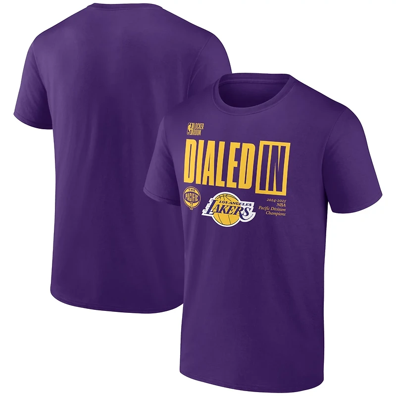 Fanatics Los Angeles Lakers 2025 Pacific Division Champions Locker Room T-Shirt