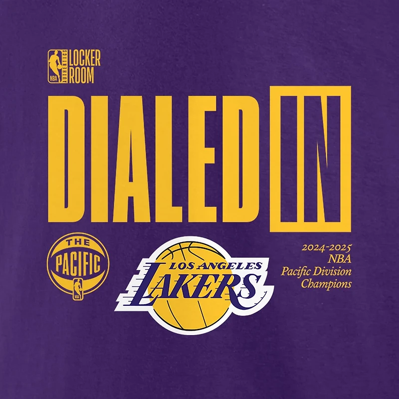 Fanatics Los Angeles Lakers 2025 Pacific Division Champions Locker Room T-Shirt