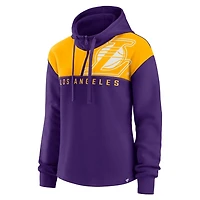 Fanatics Los Angeles Lakers Overslide Quarter-Zip Fleece Hoodie
