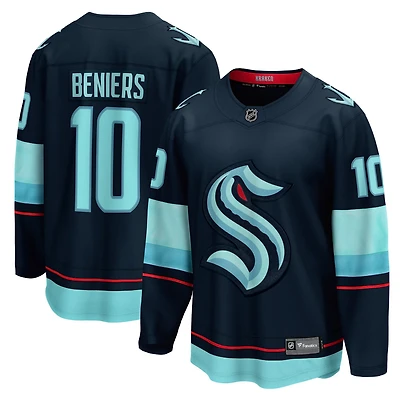 Fanatics Matty Beniers Deep Sea Seattle Kraken Premier Breakaway Player Jersey