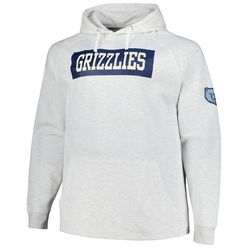 Fanatics Memphis Grizzlies Big Tall Raglan Tri-Blend Pullover Hoodie