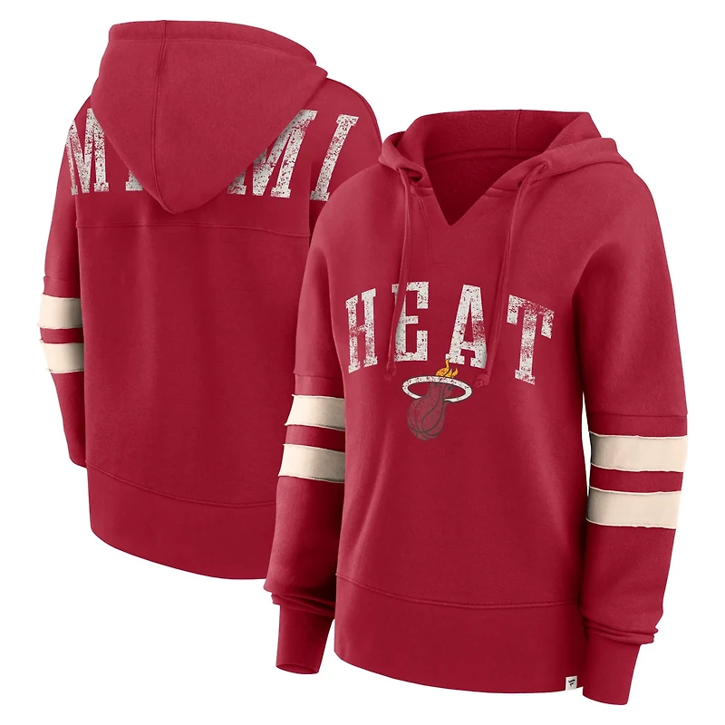Fanatics Miami Heat Bold Move Dolman V-Neck High Hip Hoodie