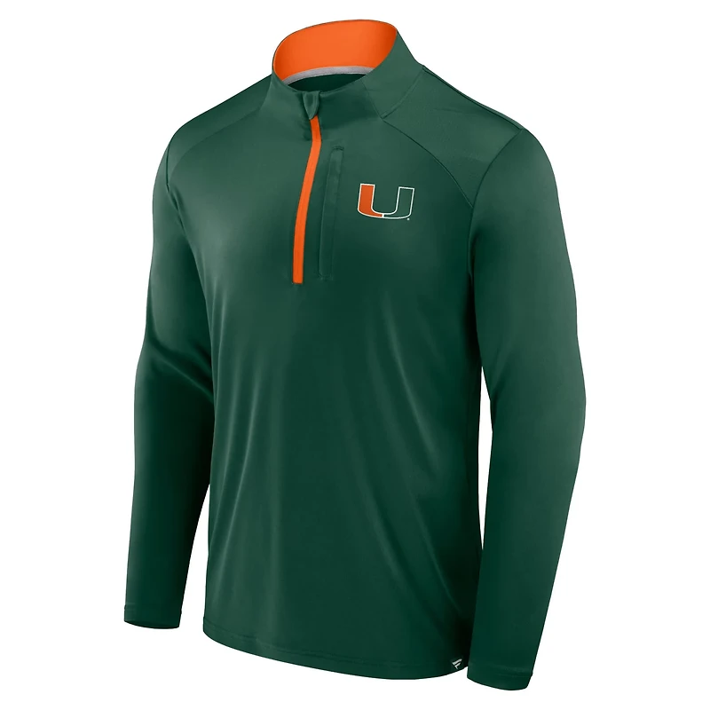 Fanatics Miami Hurricanes Fundamental Defender Quarter-Zip Jacket