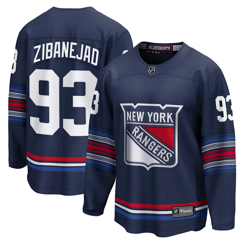 Fanatics Mika Zibanejad New York Rangers Alternate Premier Breakaway Player Jersey