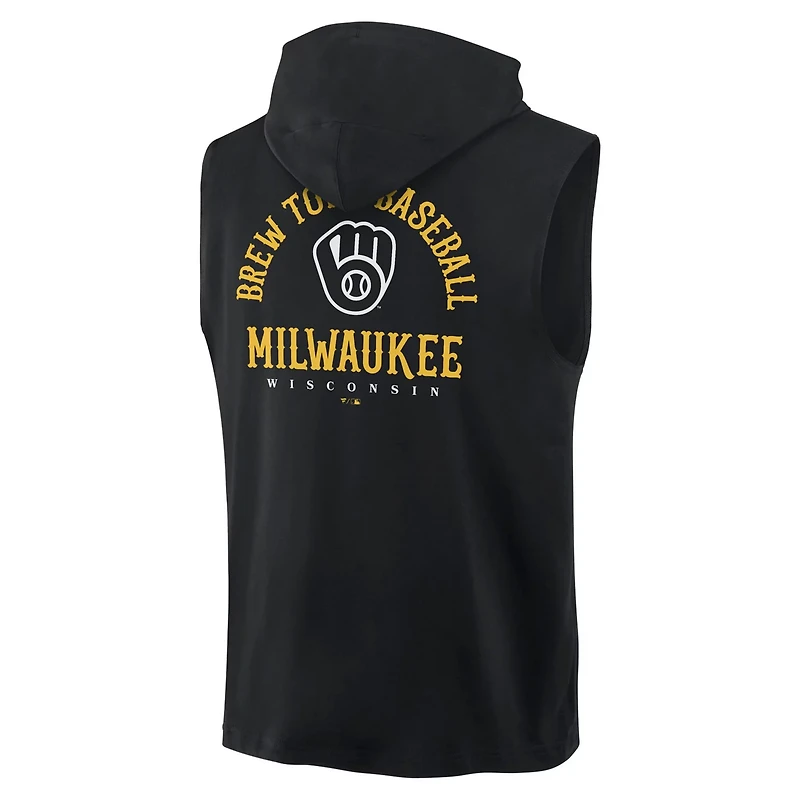 Fanatics Milwaukee Brewers Fire Speed Sleeveless Pullover Hoodie