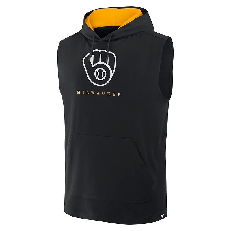 Fanatics Milwaukee Brewers Fire Speed Sleeveless Pullover Hoodie